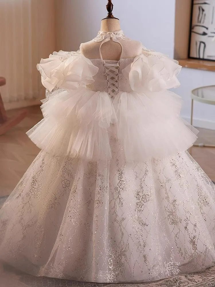 Fairy Tale Princess Dream Gown Elegant and Luxurious Multi-color Girl's Gown Princess Style Luxurious Ball Gown