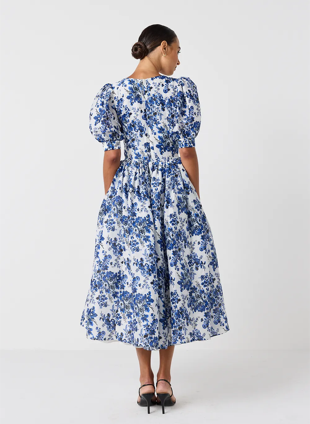 Florentine Silk Linen Midi Dress