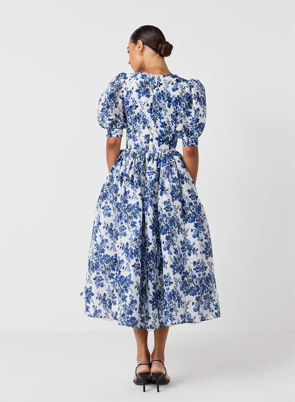 Florentine Silk Linen Midi Dress