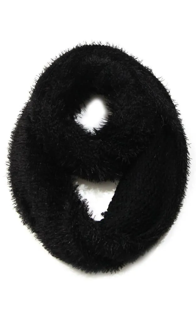 GAC265 Knit Faux Fur Infinity Scarf