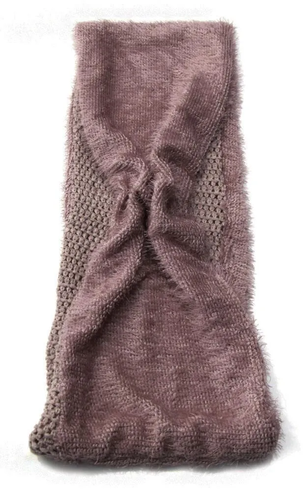 GAC265 Knit Faux Fur Infinity Scarf