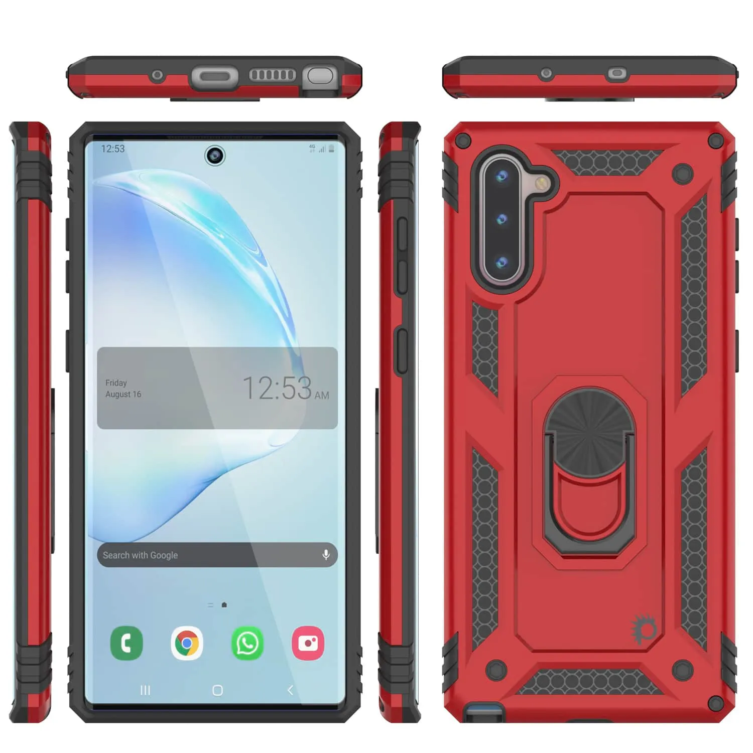 Galaxy Note 10 Punkcase Armor Military Case Red