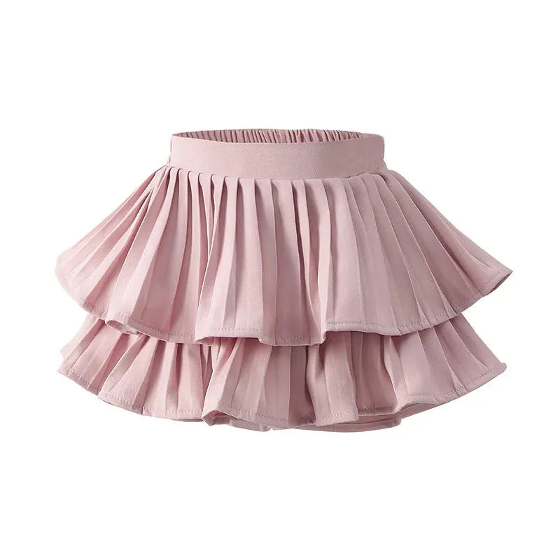 Girls' Summer  Layered Skirt Girls' Stylish Ruffled Skirt Girls' Sweet Skirt Cotton And Polyester Exquisite Workmanship Princess