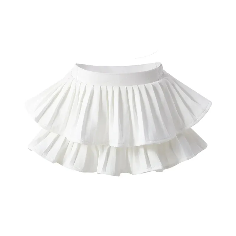 Girls' Summer  Layered Skirt Girls' Stylish Ruffled Skirt Girls' Sweet Skirt Cotton And Polyester Exquisite Workmanship Princess