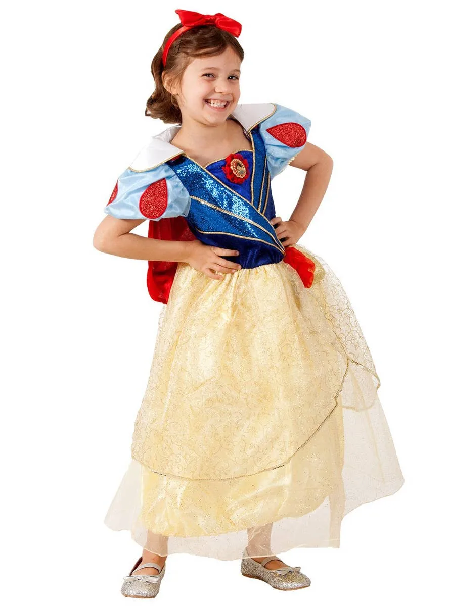 Glitter and Glow Snow White Girls Premium Disney Princess Costume