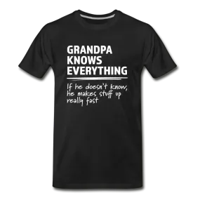 Grandpa Knows Everything Men's Funny T-Shirt (ultra-soft)