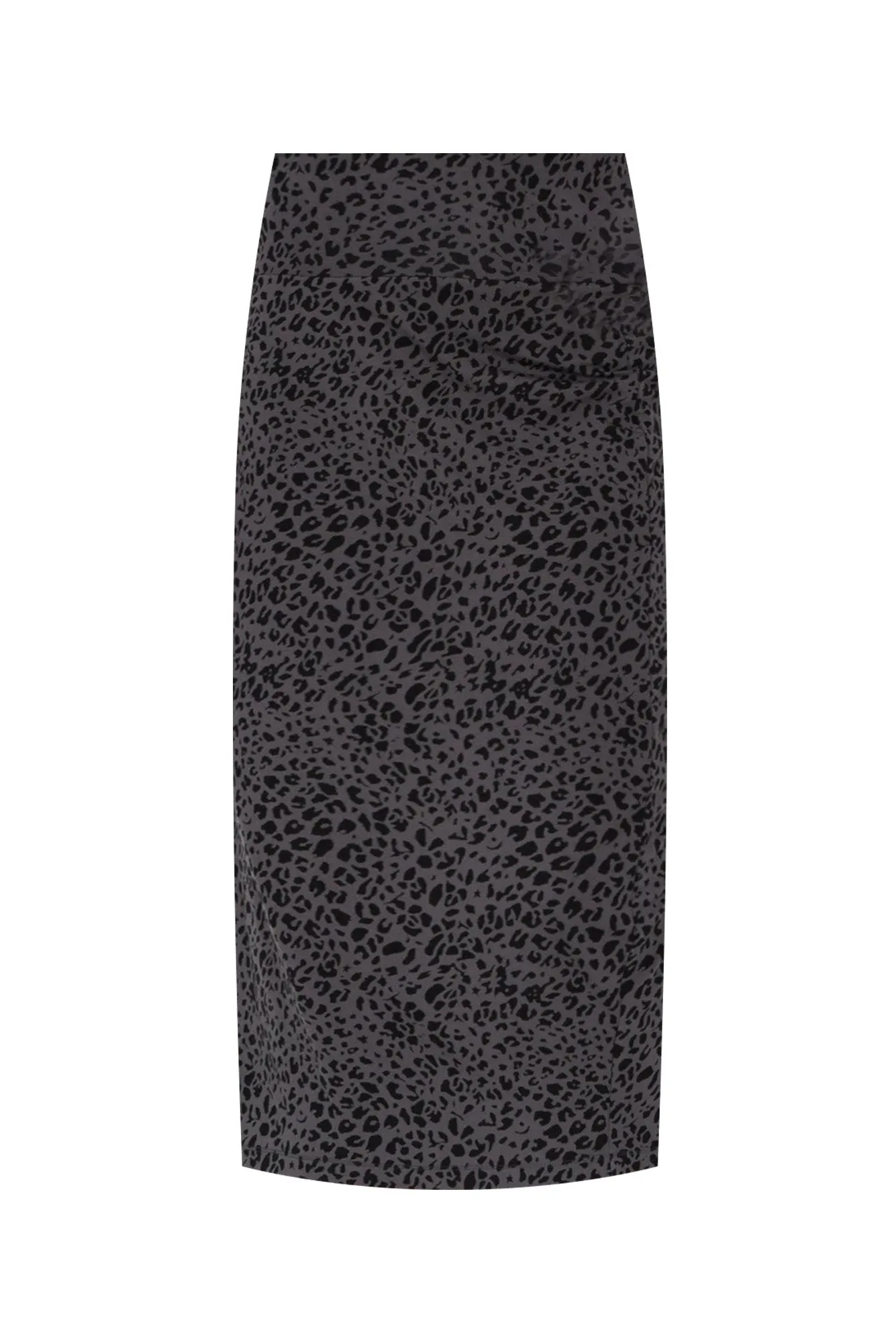 Grey Leopard Bamboo Maxi Tube Skirt