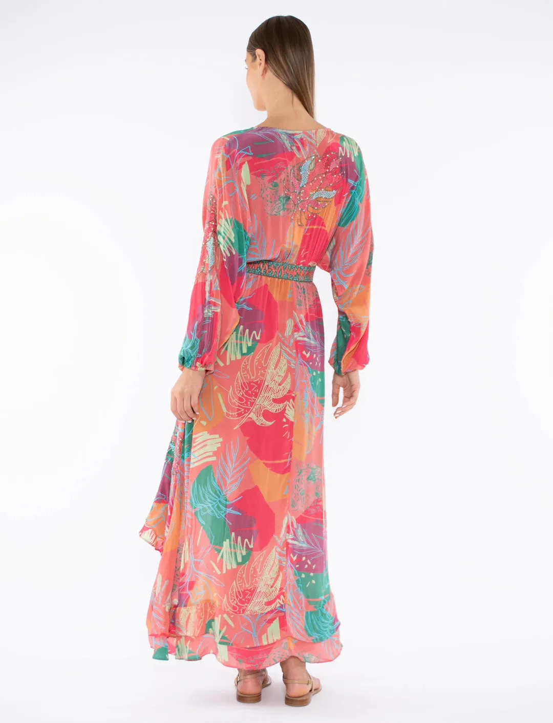 Gulmira Dress - Pink Abstract Jungle