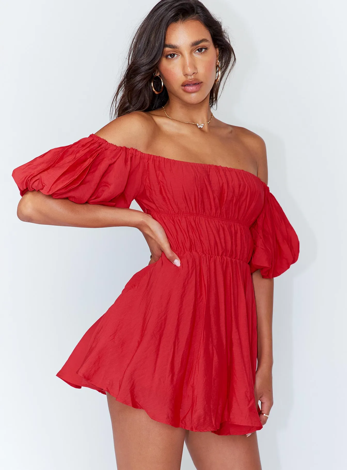 Halton Mini Dress Red