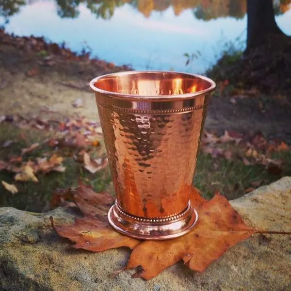 Hammered Copper Mint Julep Cup