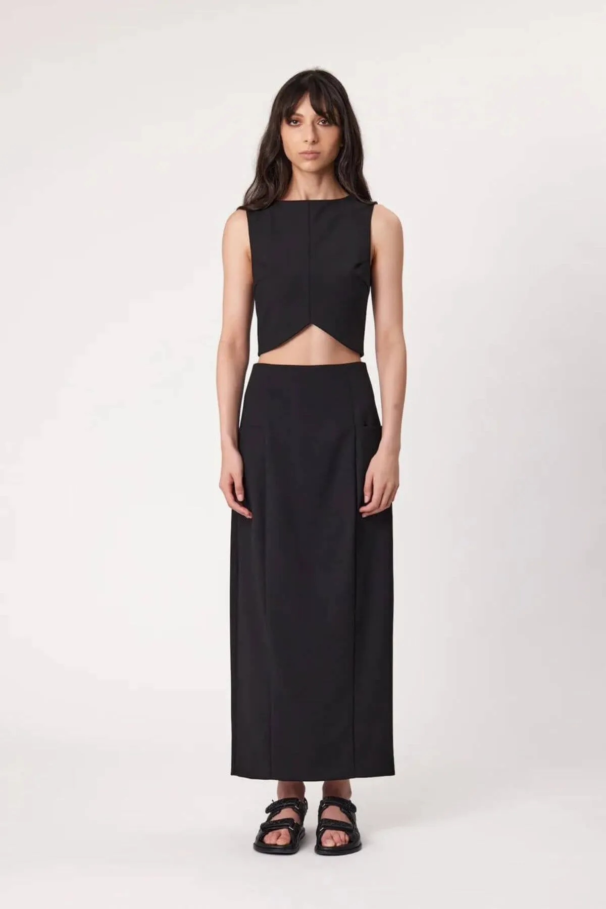 HARLOW MAXI SKIRT BLACK