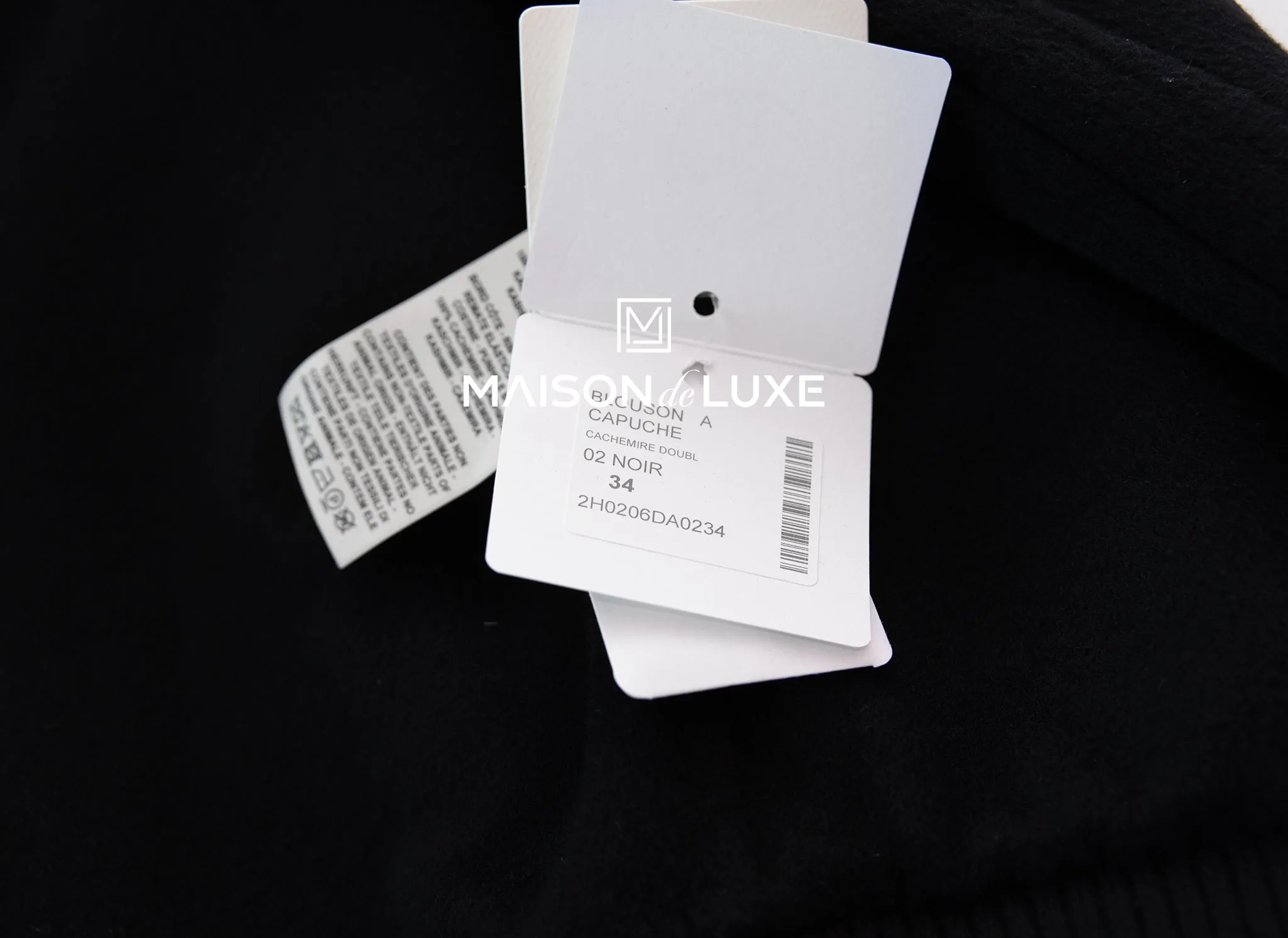 Hermes Black Cashmere Hooded Jacket 34