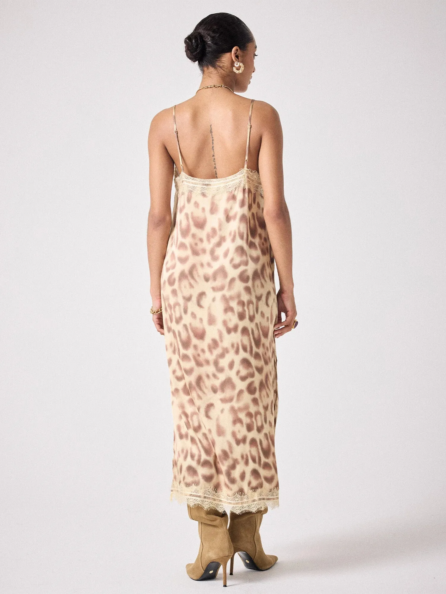 Ivy Slip Dress Leopard