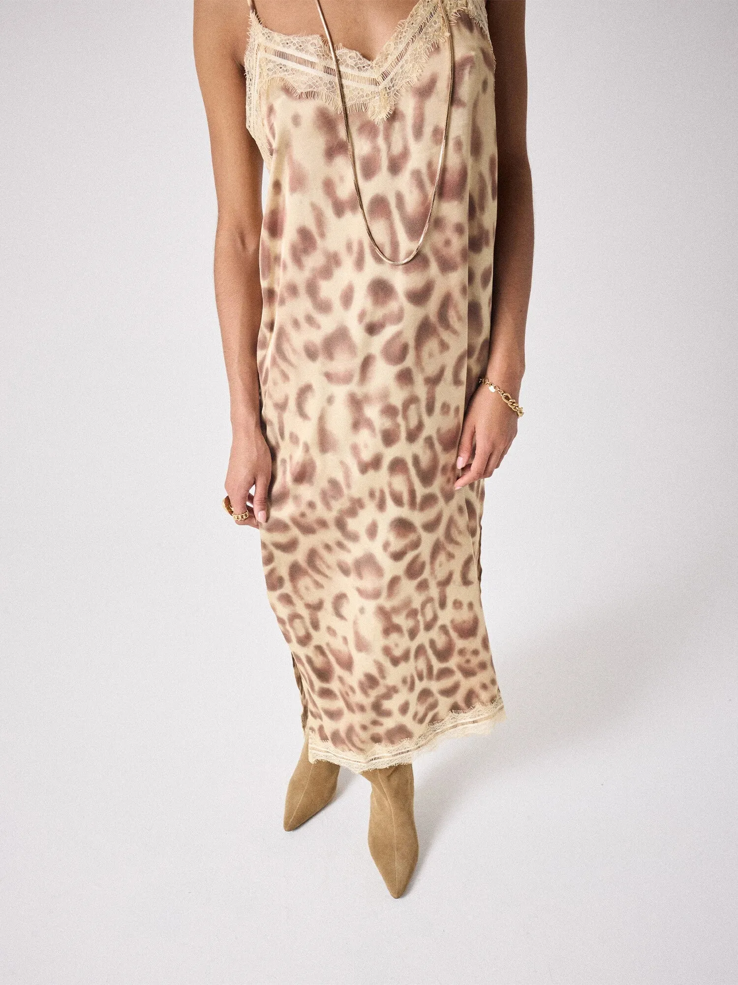 Ivy Slip Dress Leopard