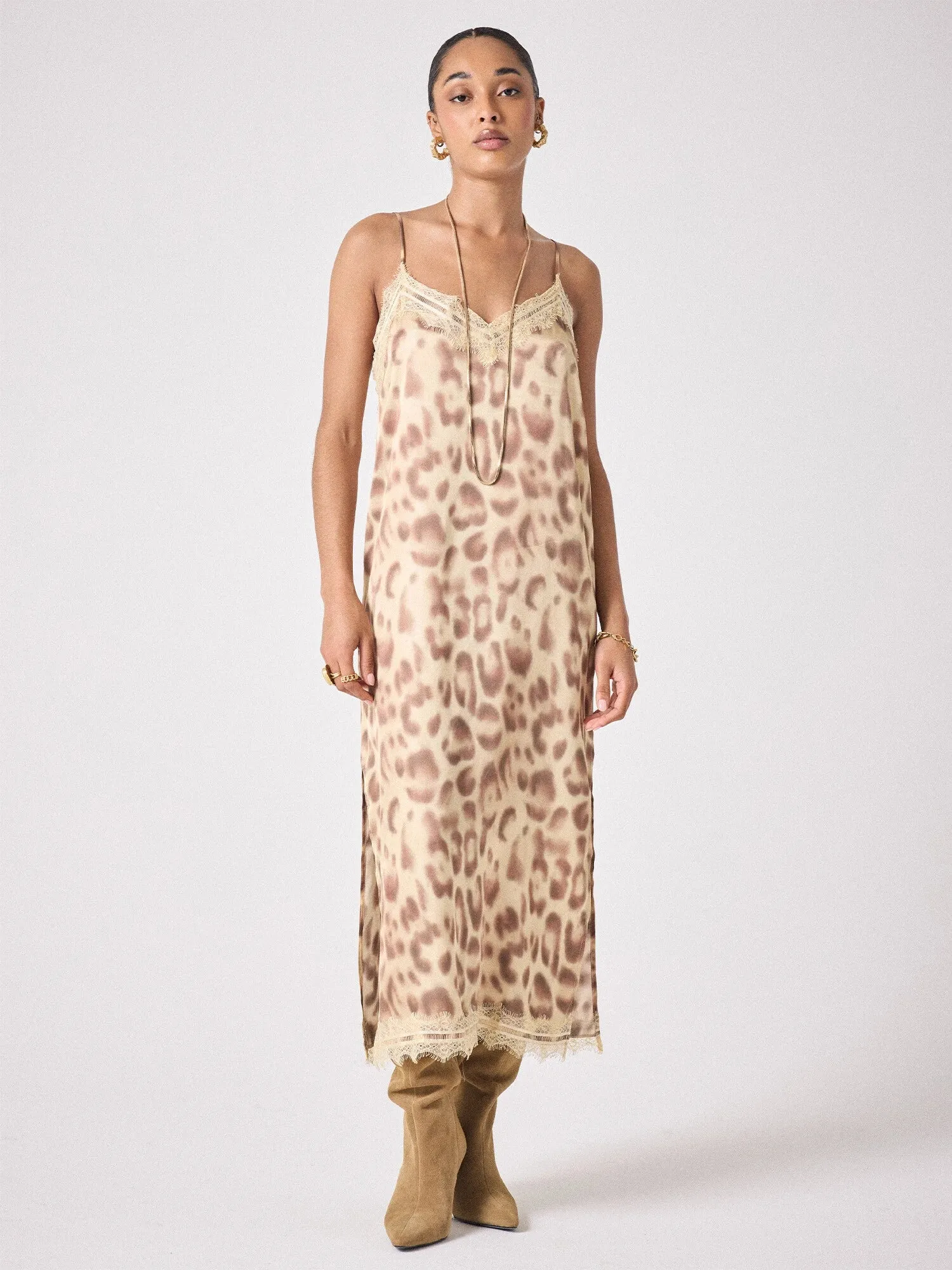 Ivy Slip Dress Leopard