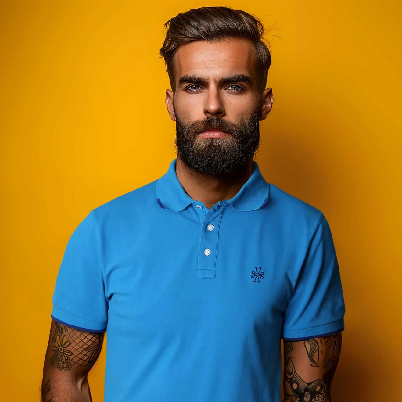 Jacob Cohen Tipped Polo Shirt in Blue