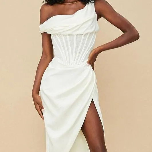 KittenAlarm - Georgina One Shoulder Midi Dress