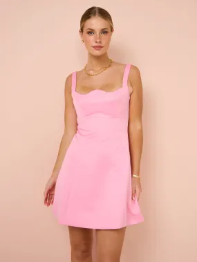 Leo Lin Jacinta Mini Dress in Bubblegum