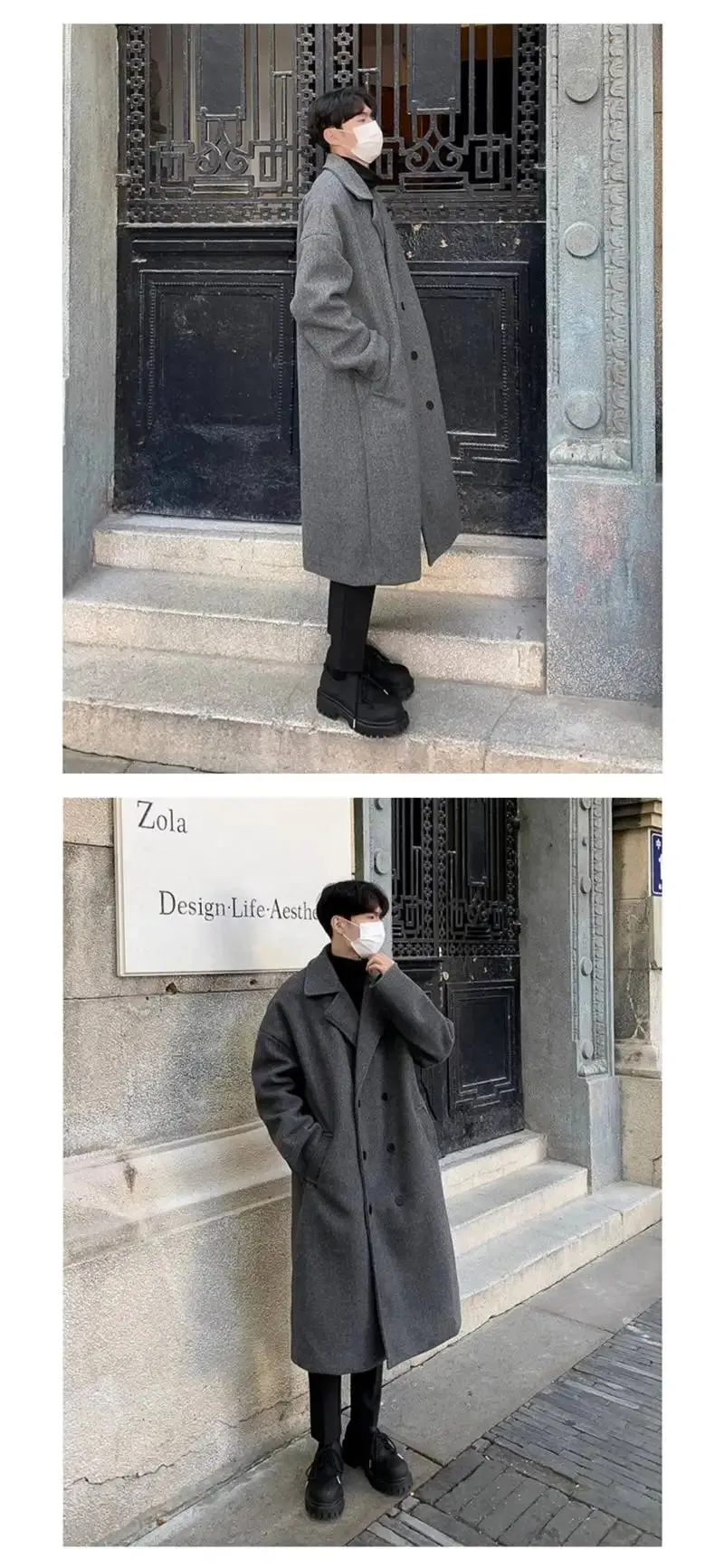 Long Padding Windbreaker Korean Luxury Coat