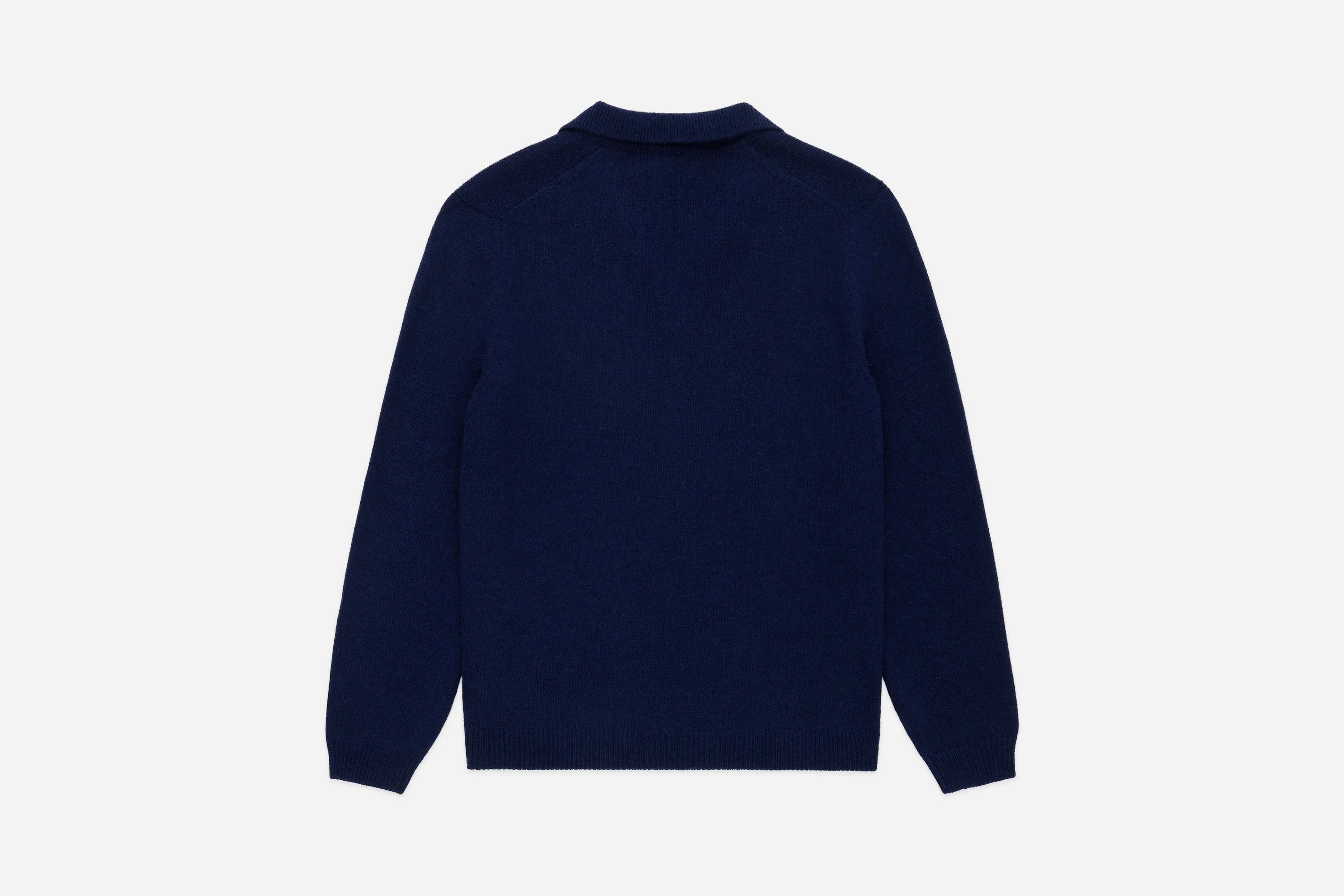 Long Sleeve Knit Polo ~ Midnight Alpaca