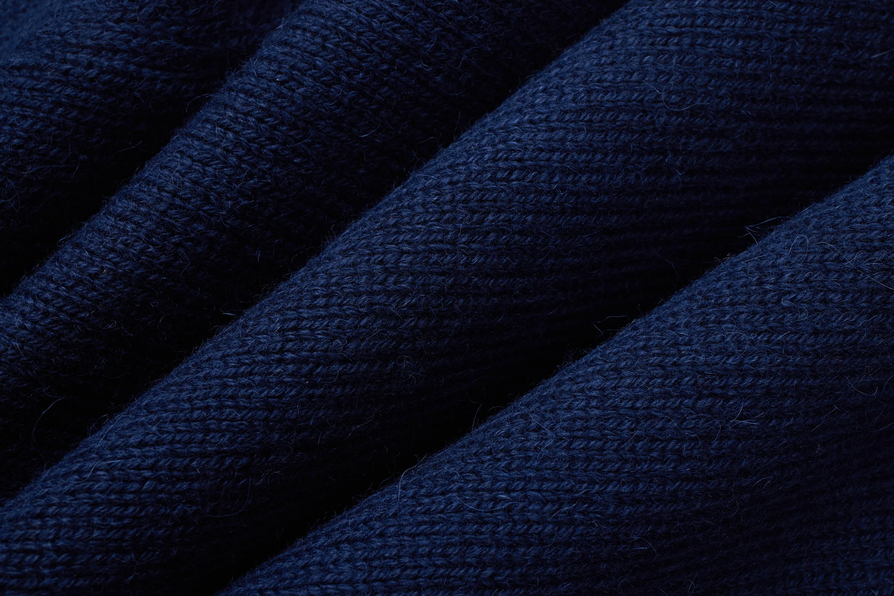 Long Sleeve Knit Polo ~ Midnight Alpaca