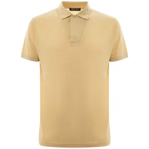 Loro Piana Yellow Silk Polo Shirt