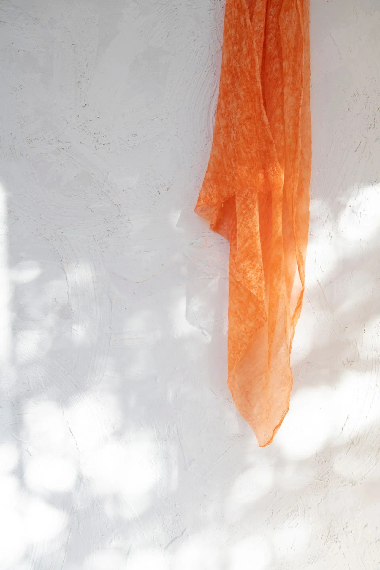 Louisa Wool Silk Scarf in Orange