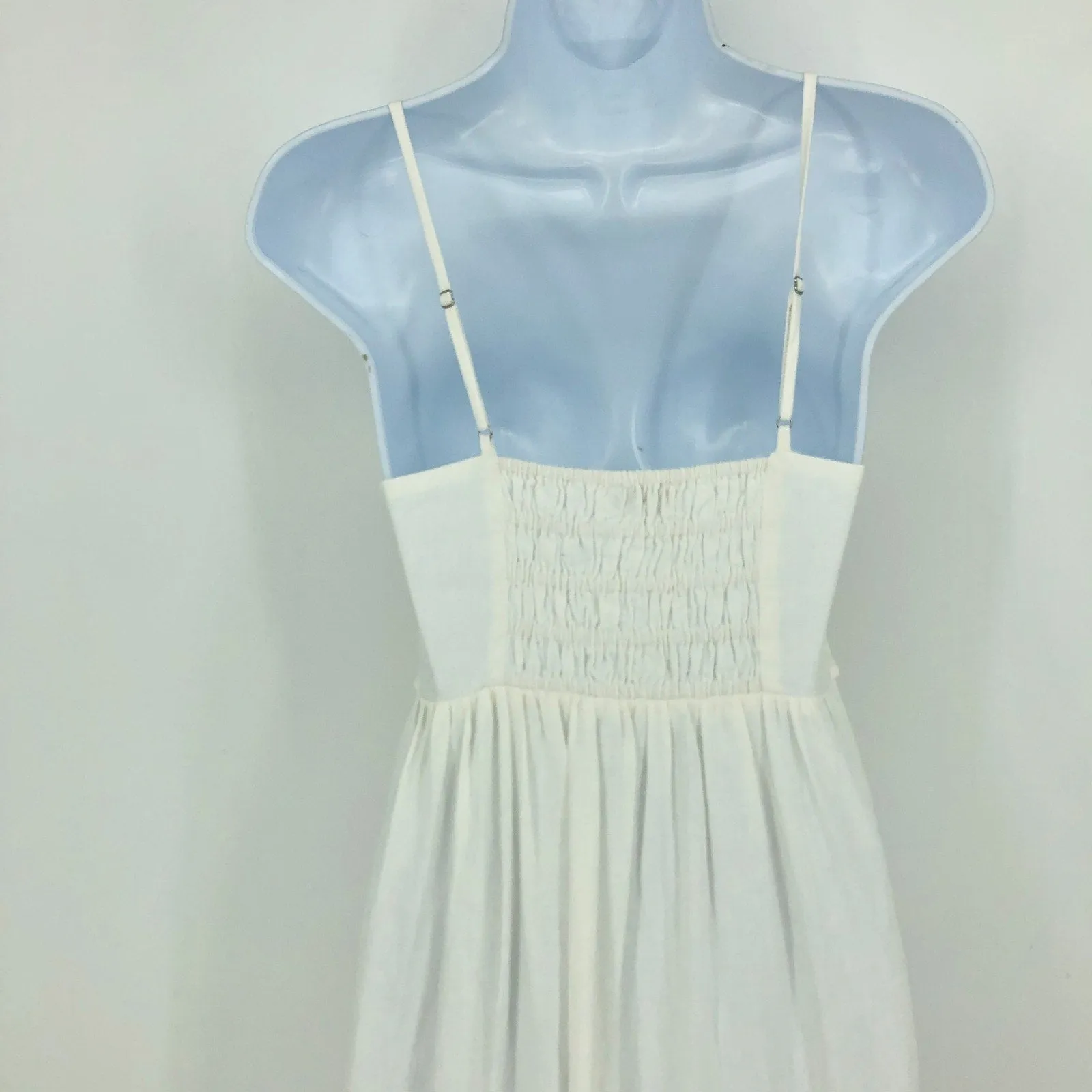 MADEWELL Sweetheart Midi Dress 4 White Double-Tie Cutout Sleeveless NL181 NWT