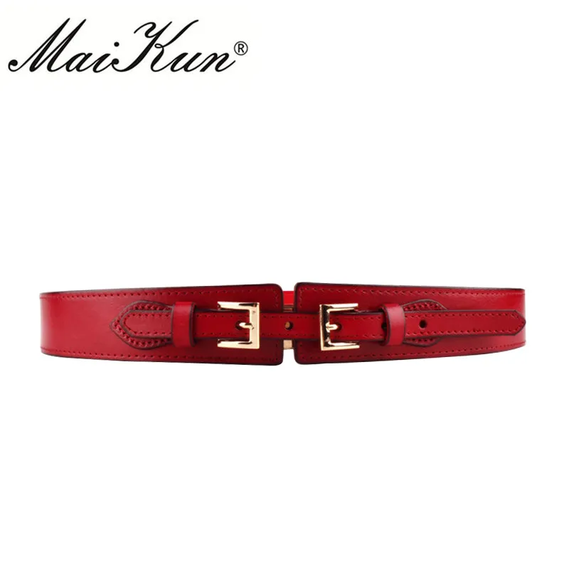 MAIKUN  Genuine Leather Original Double Aigo Style Women's Belt