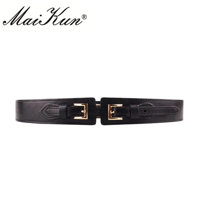 MAIKUN  Genuine Leather Original Double Aigo Style Women's Belt