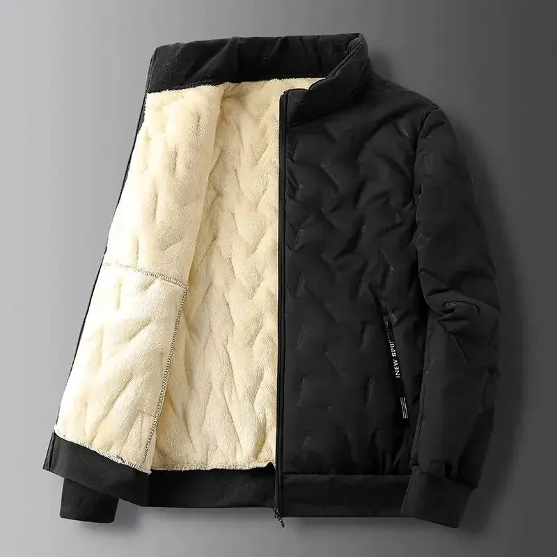 Man Padded Coat Lamb Parkas Korean Luxury Clothing Padding Modern Down Jackets For Men Winter Outerwears 2024 Comfortable Cold