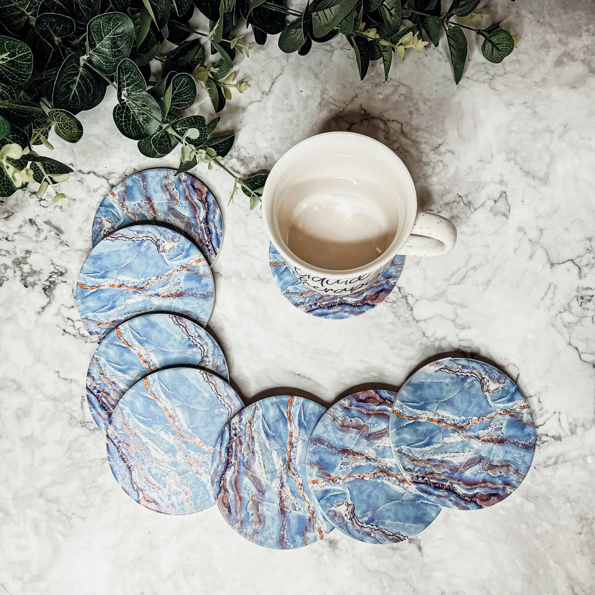 Marble Blue Coasters