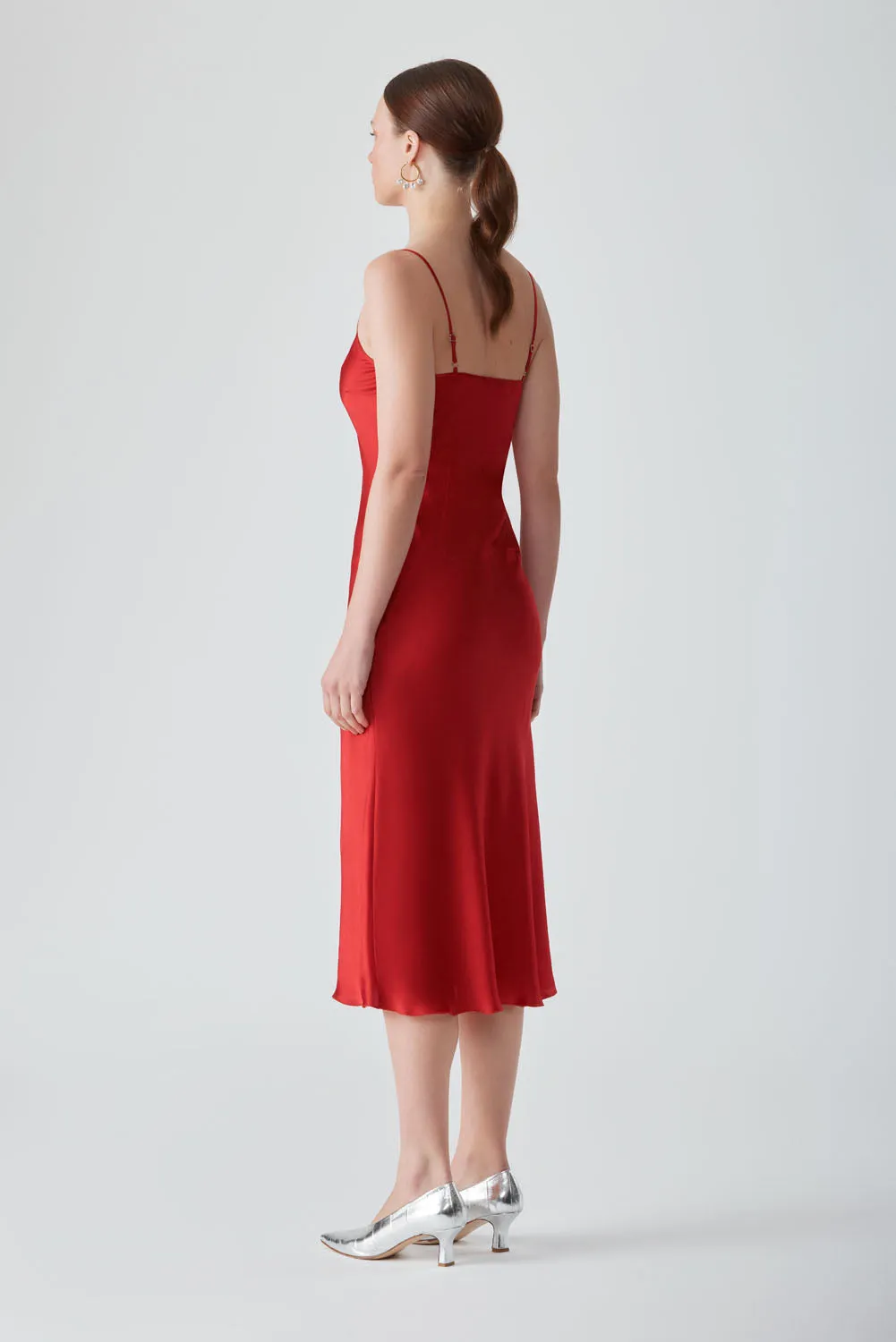 MASTANI SLIP DRESS - RED CHILLI