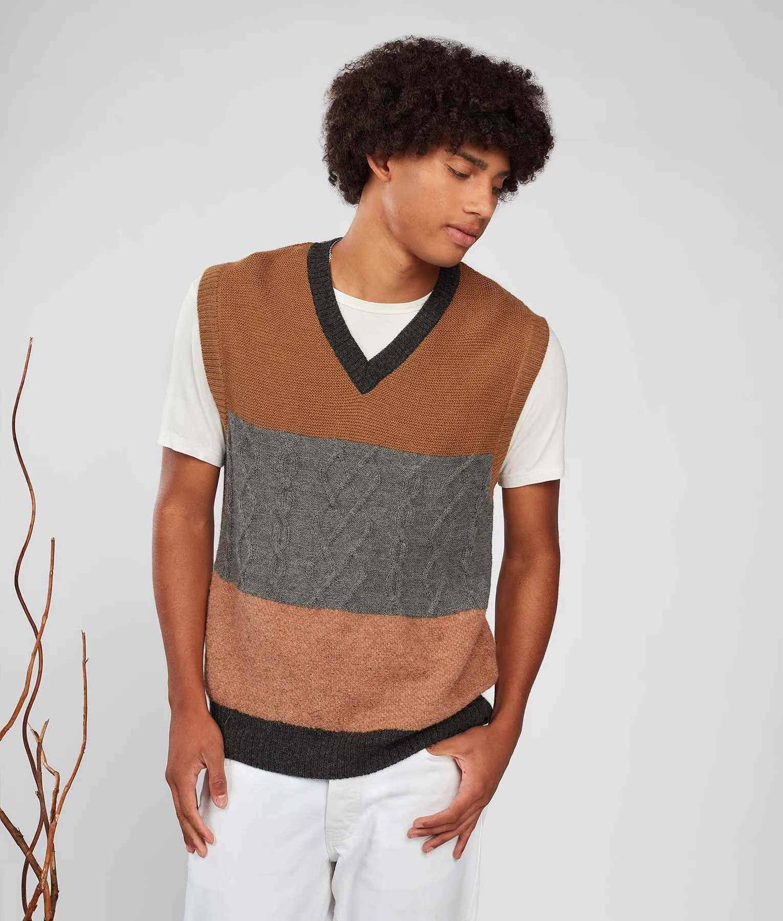 Men's Textures & Cables Slipover