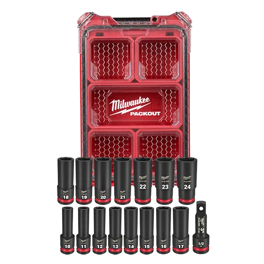 Milwaukee 49-66-6803 SHOCKWAVE Impact Duty 1/2" Drive Metric Socket Set