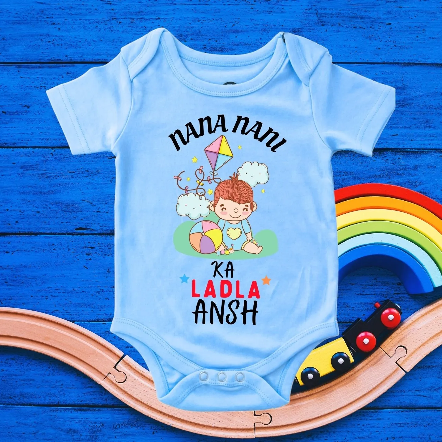 Nana Nani Ka Ladla Customised Onesie for Baby Boys