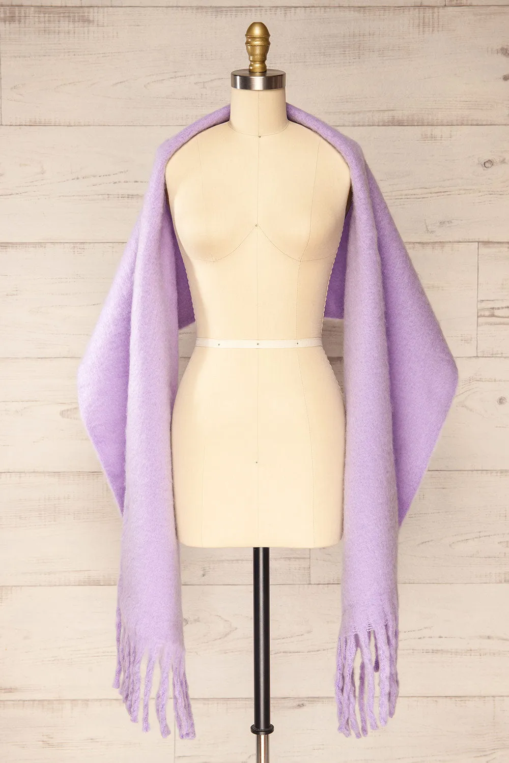 Newnham Lavender | Oversized Soft Knit Scarf