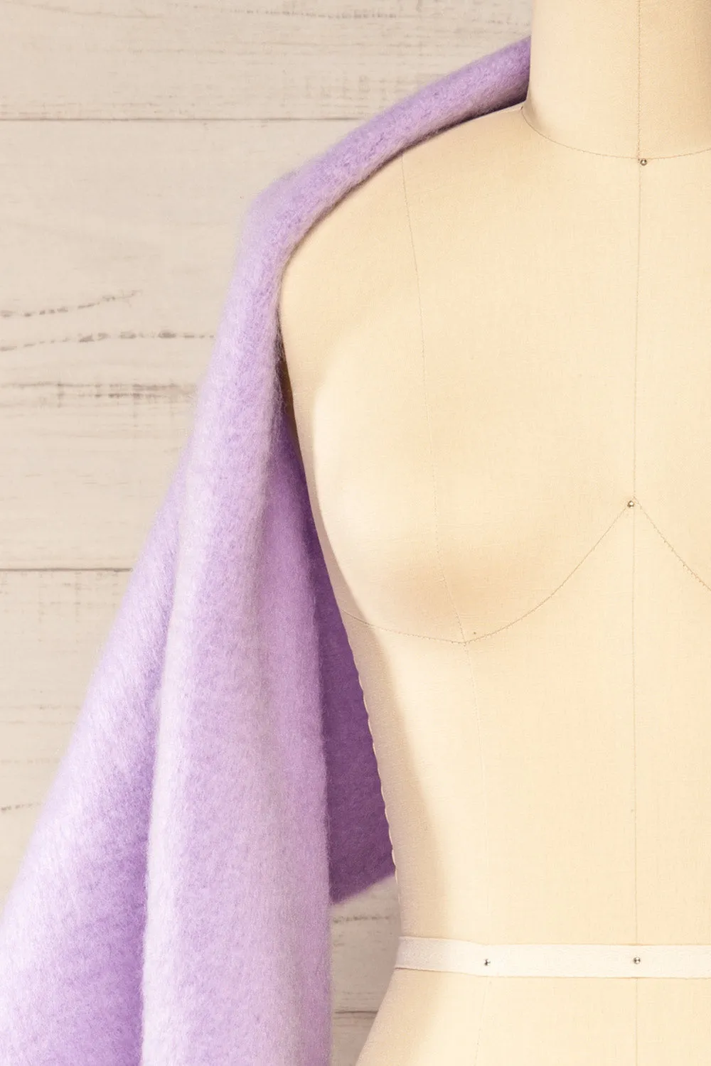 Newnham Lavender | Oversized Soft Knit Scarf