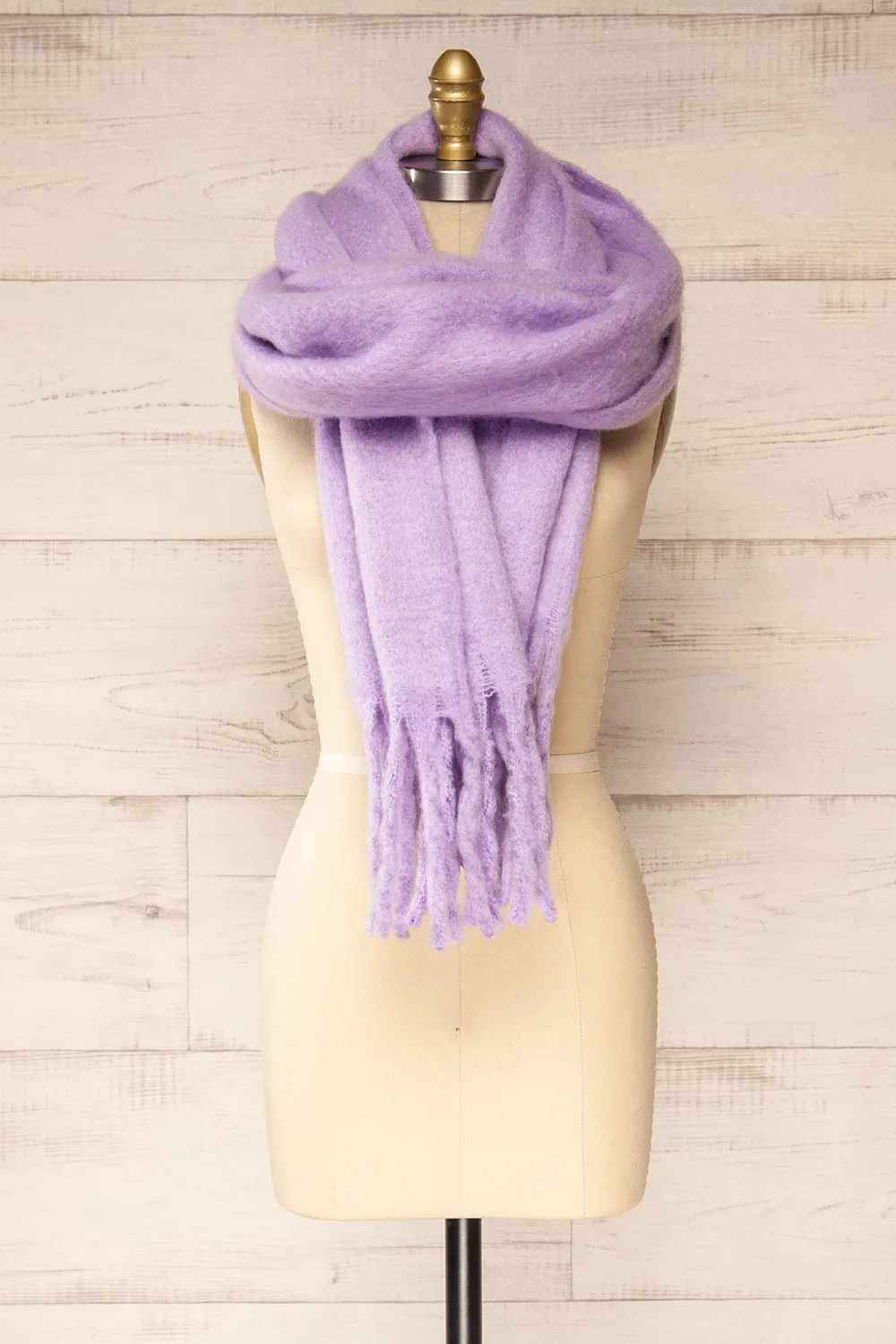 Newnham Lavender | Oversized Soft Knit Scarf