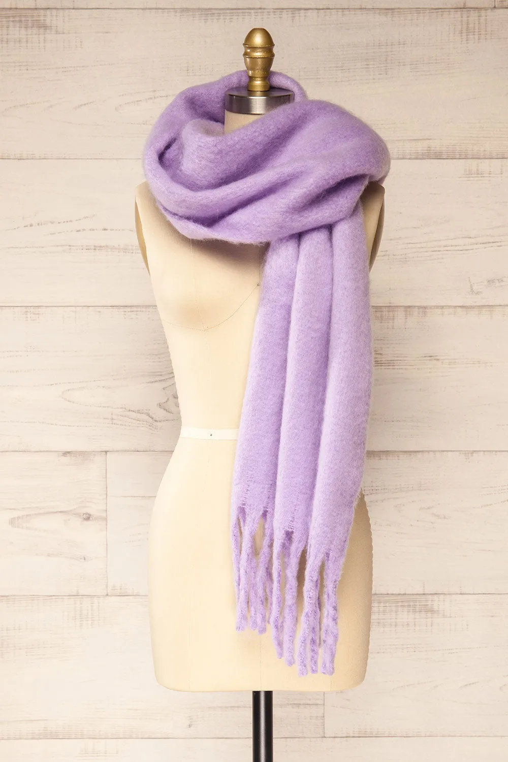 Newnham Lavender | Oversized Soft Knit Scarf