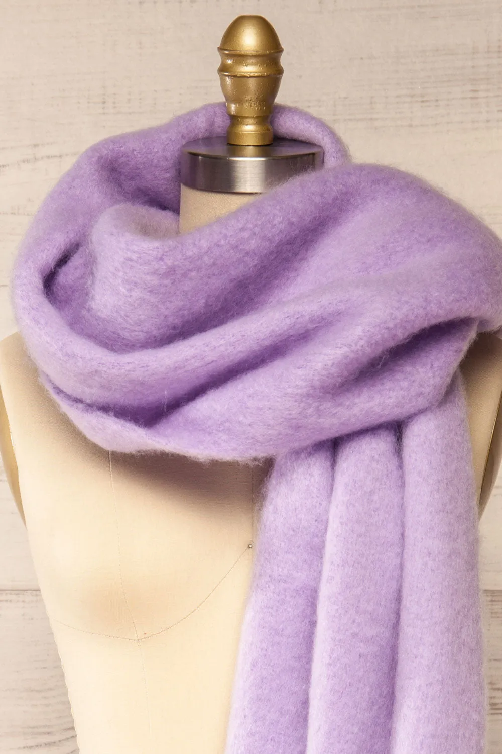 Newnham Lavender | Oversized Soft Knit Scarf