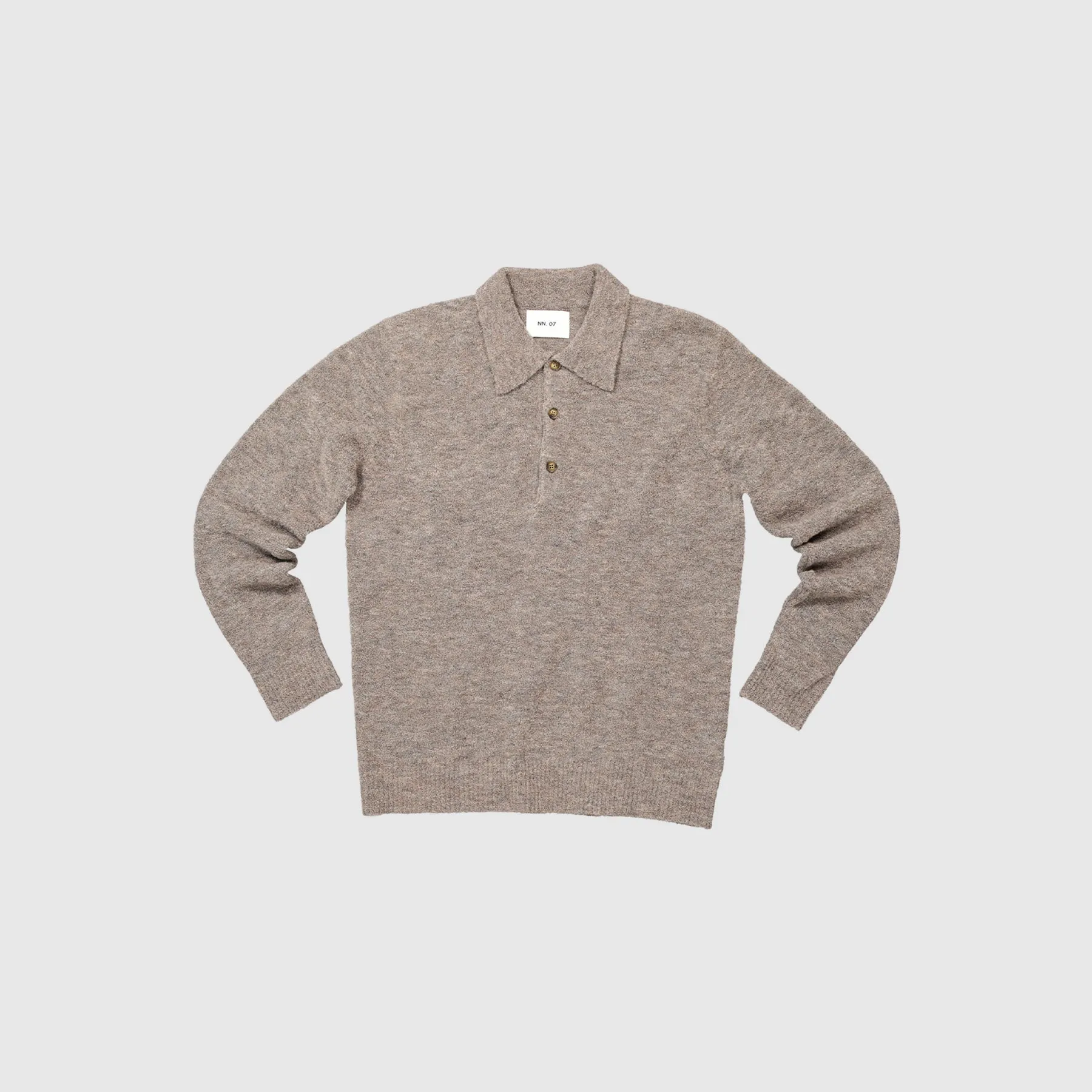 NN07 Alfie Long Sleeve Knitted Polo