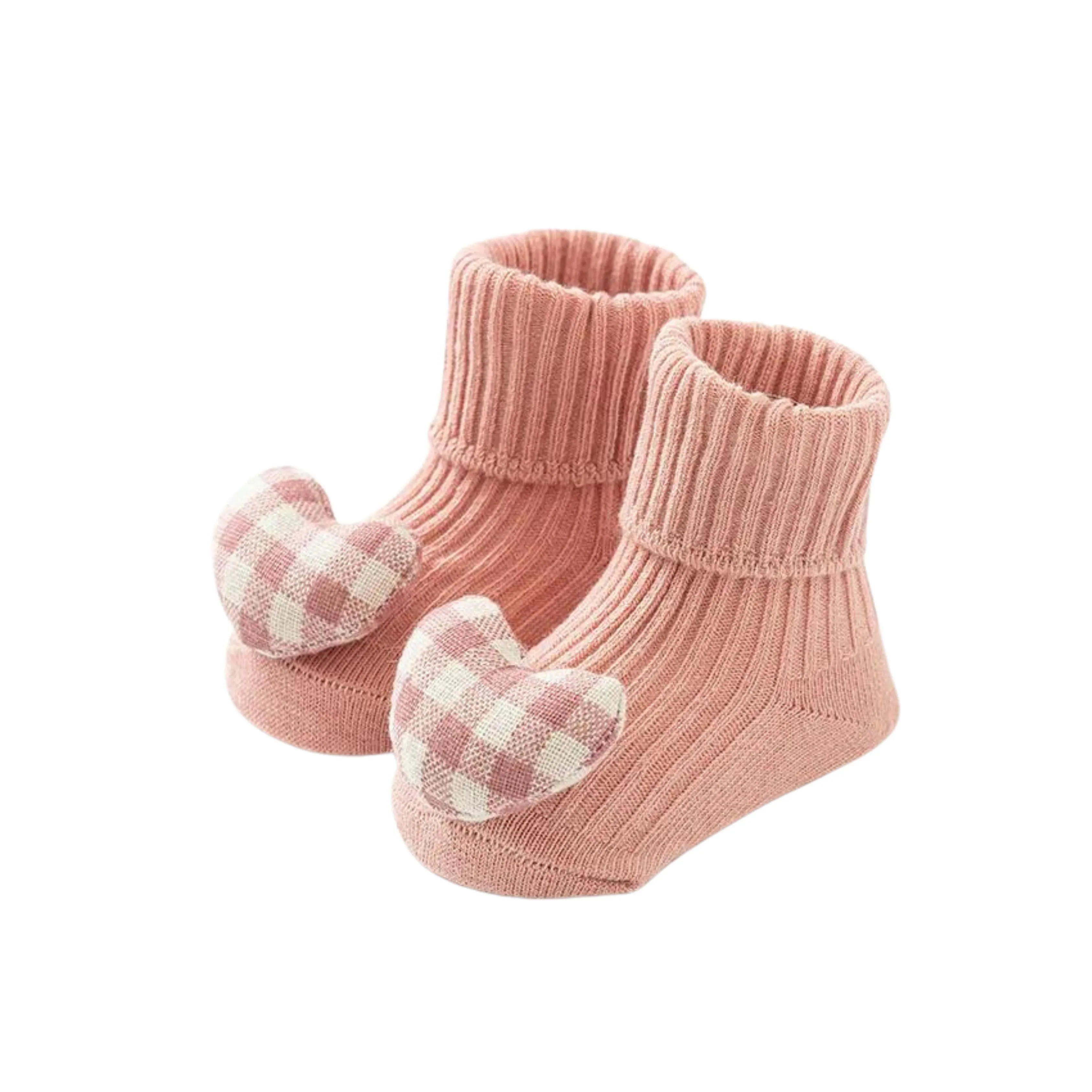 Non-Slip 3D Baby Floor Socks in Grey Daisey