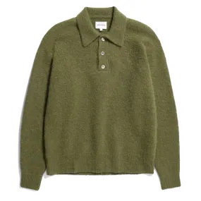 Norse Projects Rasmus Relaxed Brushed Polo Ivy Green