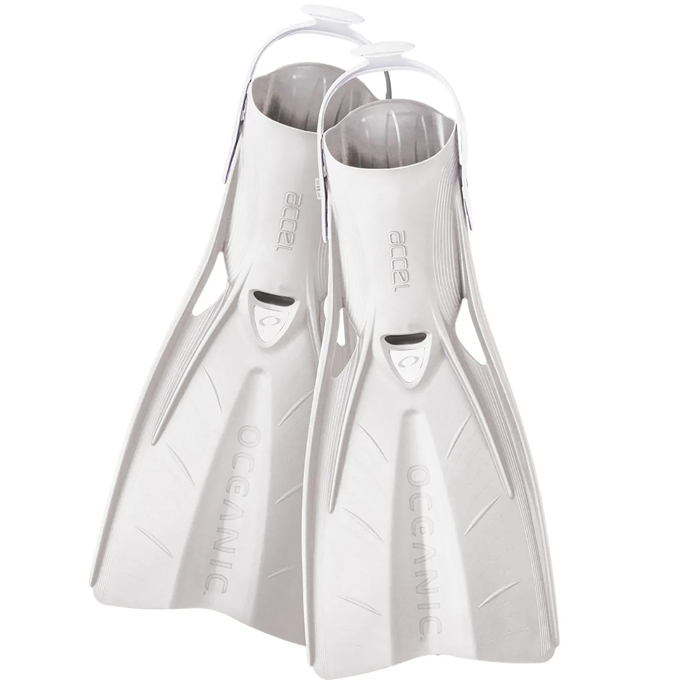 Oceanic Accel Open Heel Fin - White