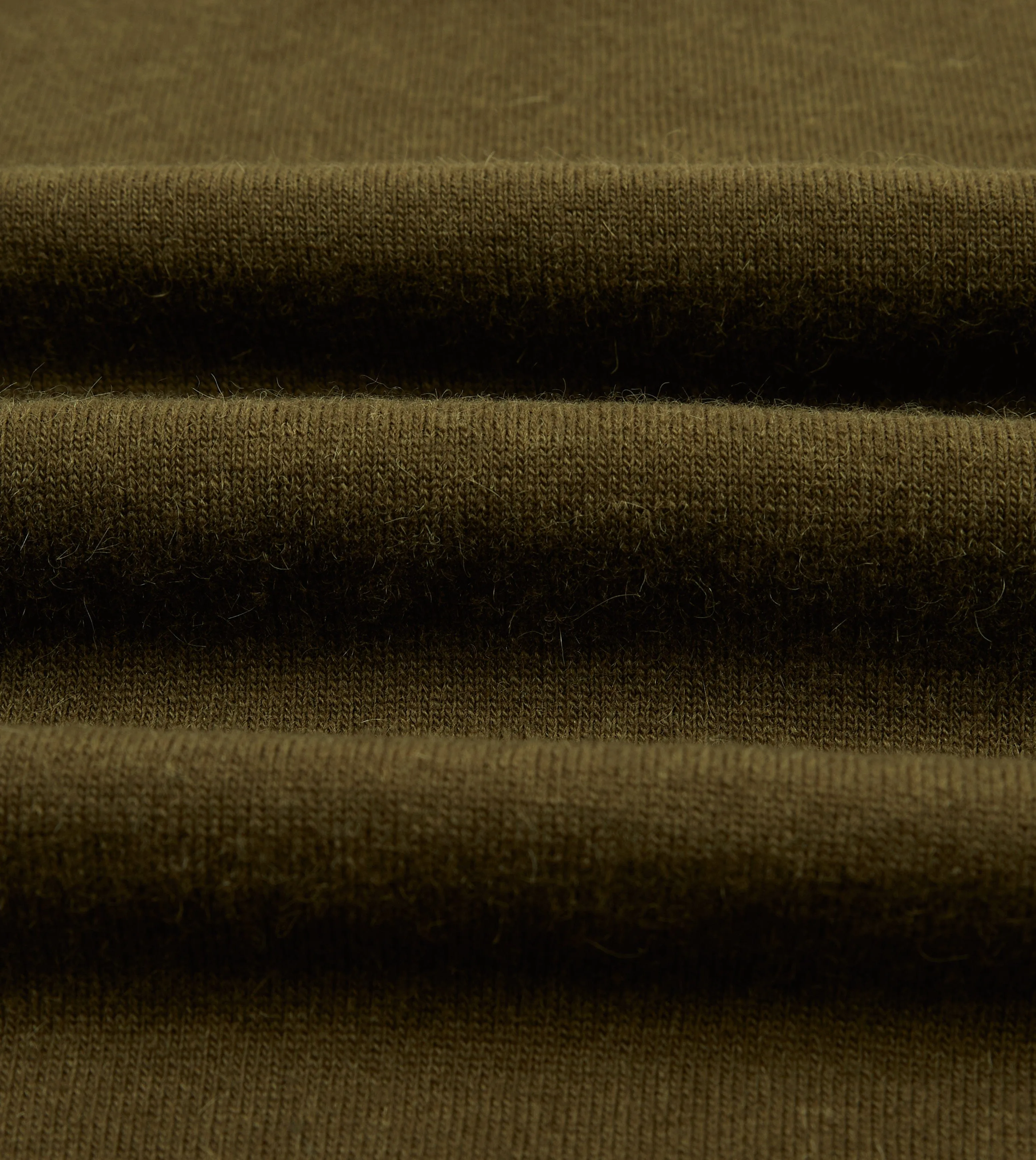 Olive Alpaca Wool Knitted Polo