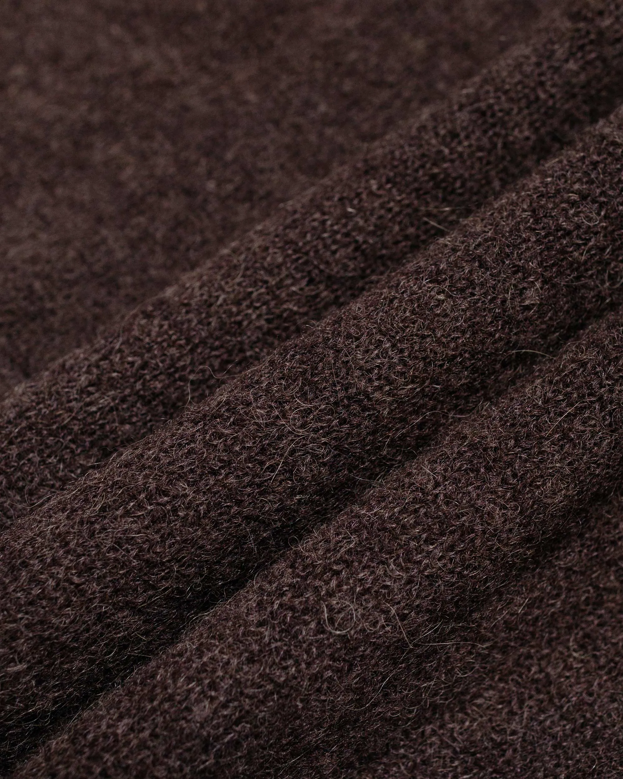 Our Legacy Evening Polo Smokey Brown Fuzzy Alpaca