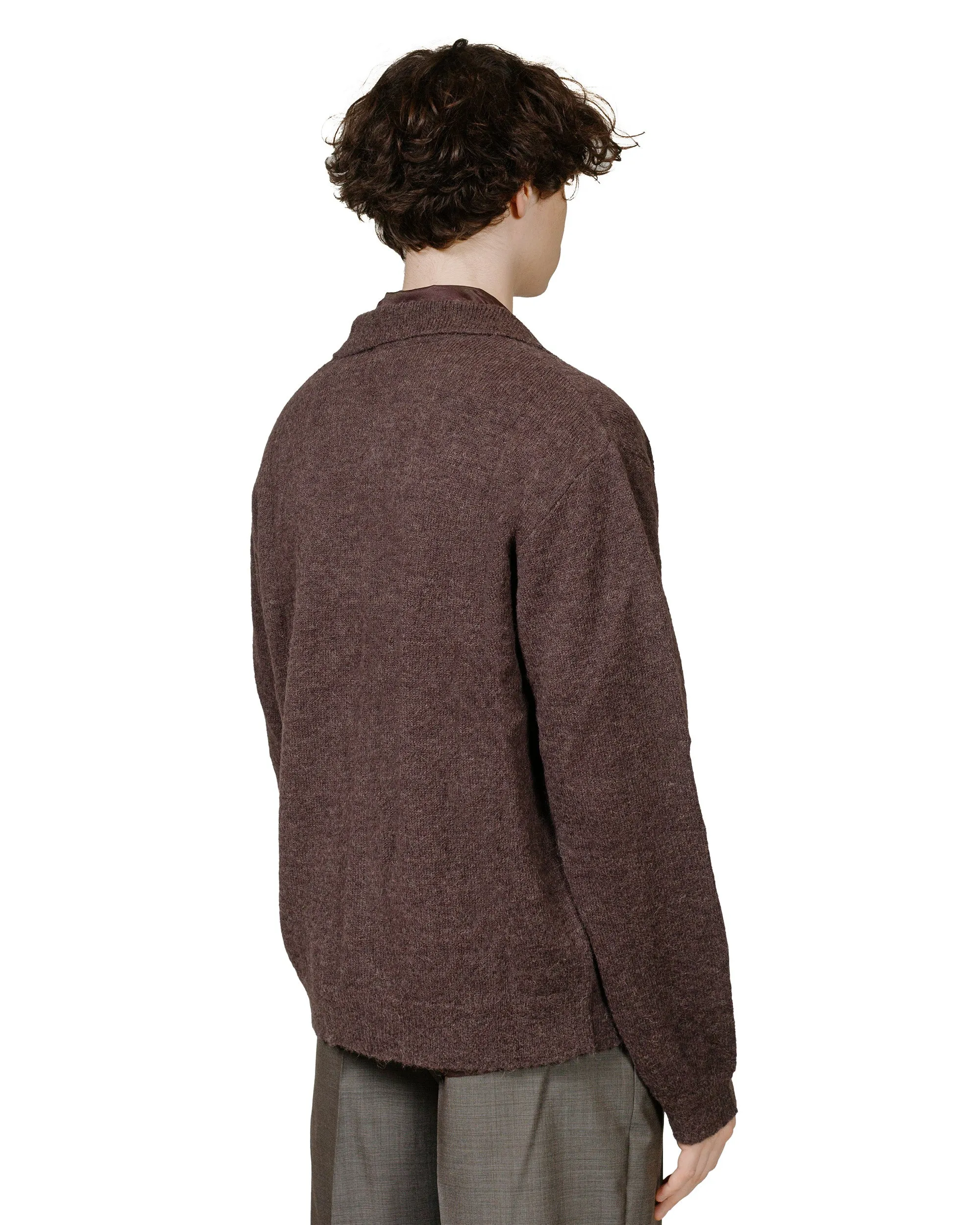 Our Legacy Evening Polo Smokey Brown Fuzzy Alpaca