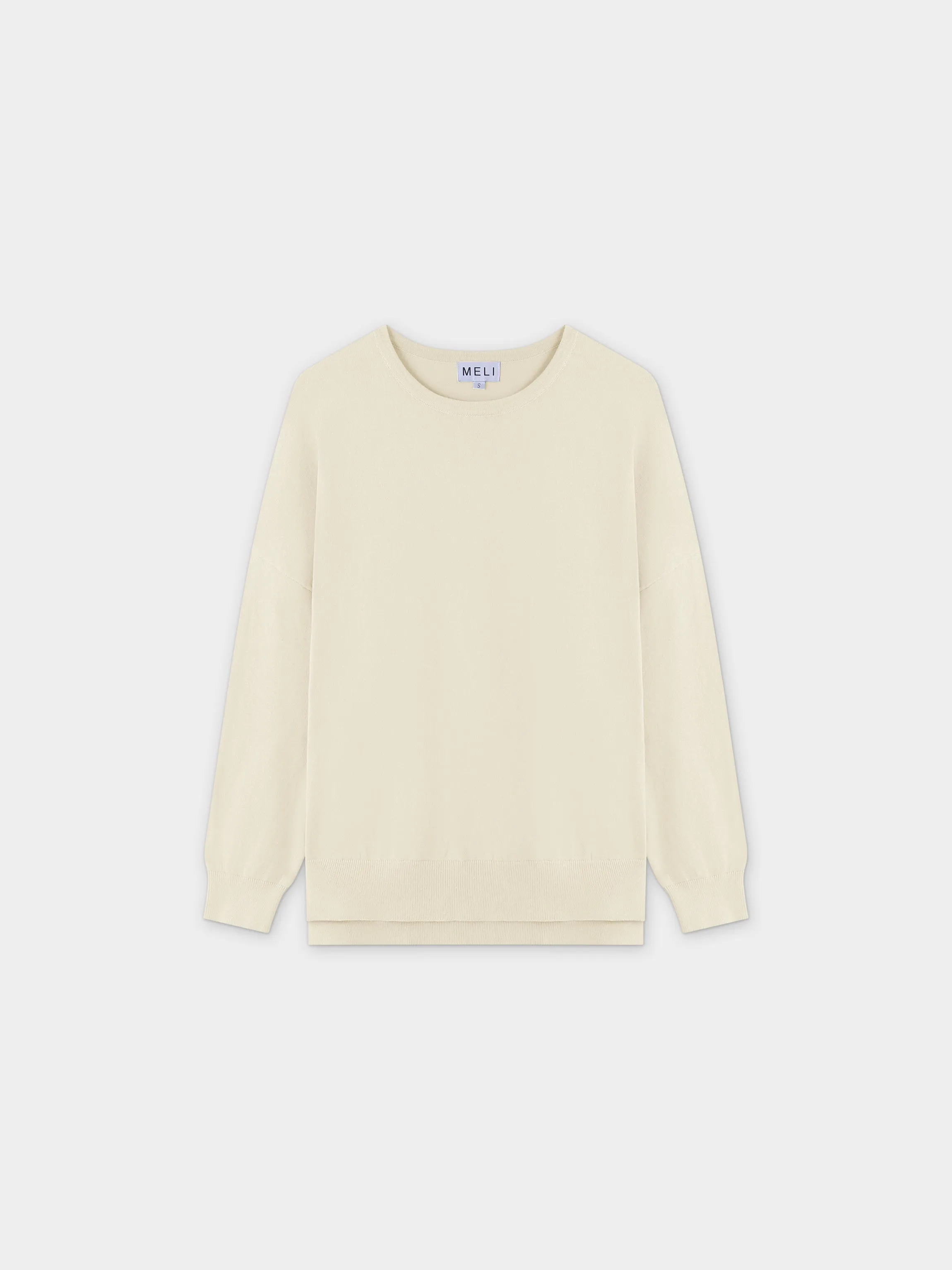 Oversized Lightweight Sweater-Ivory