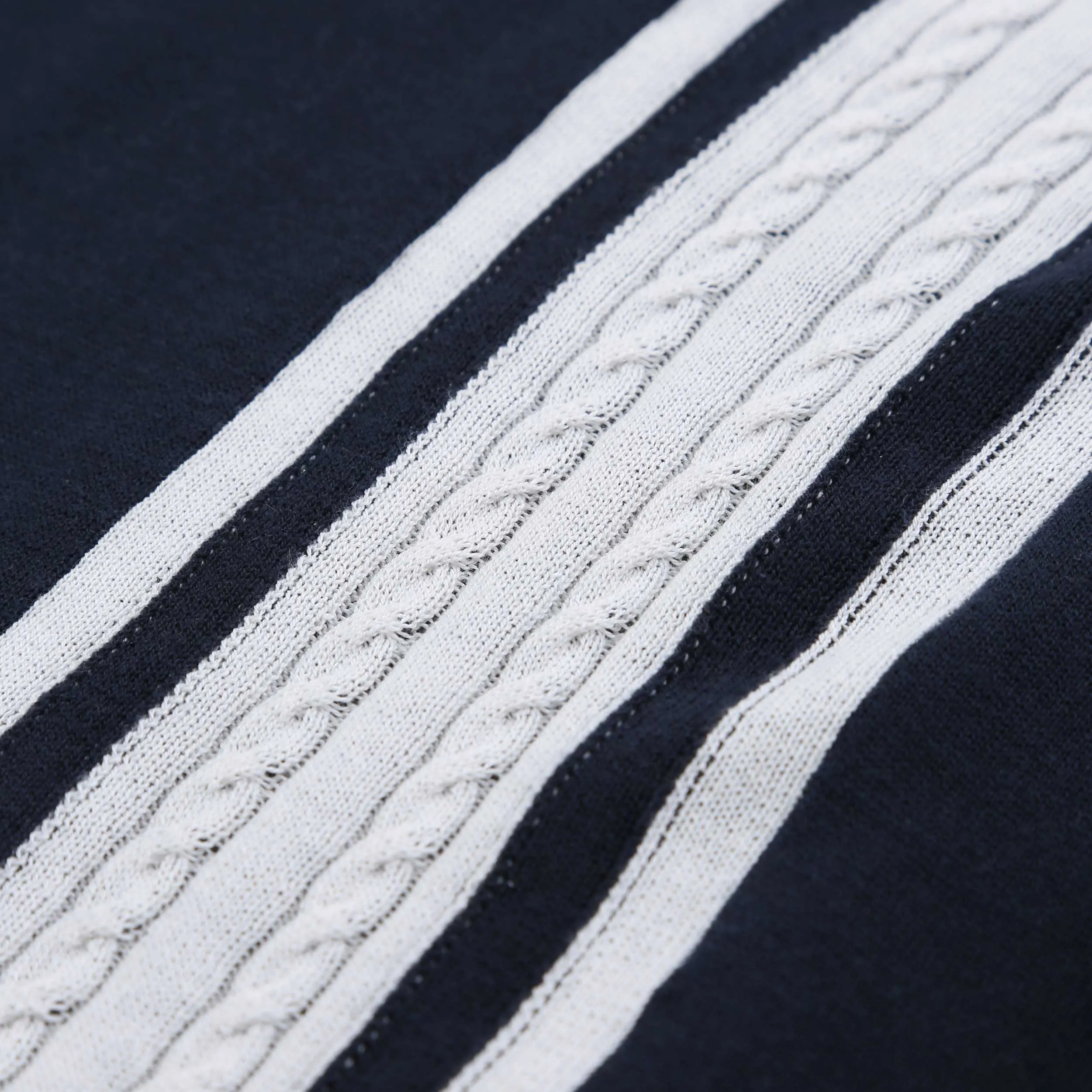 Pal Zileri Rope Stripe Design Polo Shirt in Navy